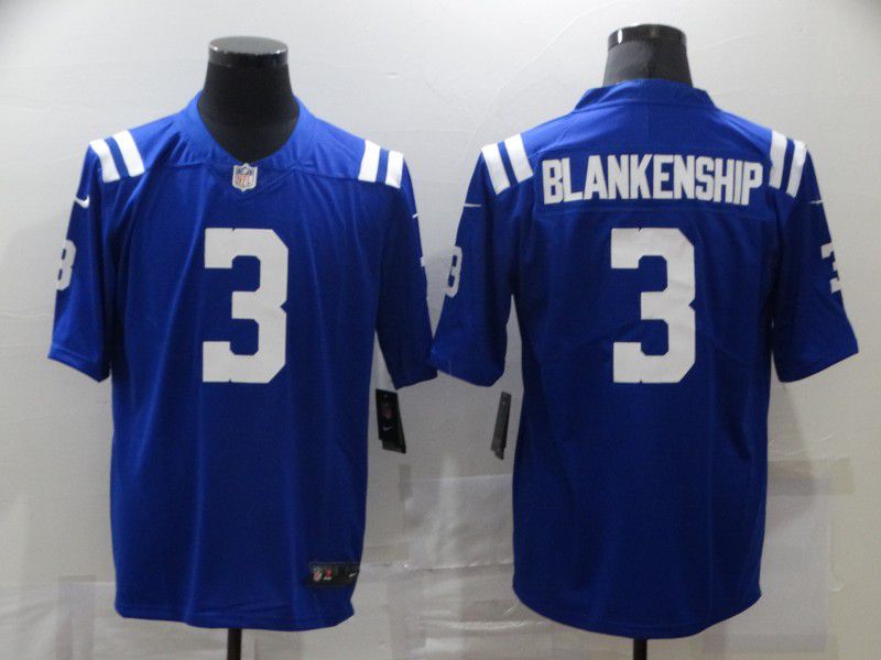 Men Indianapolis Colts 3 Blankenship Blue Nike Vapor Untouchable Limited 2020 NFL Nike Jerseys